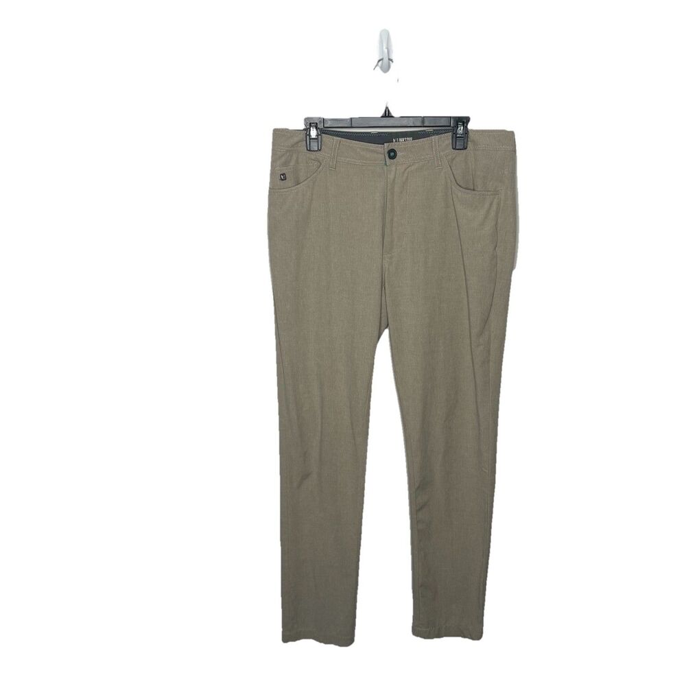 Linksoul Beige Boardwalker Chino Pants Performance Stretch Slim Tapered 34R